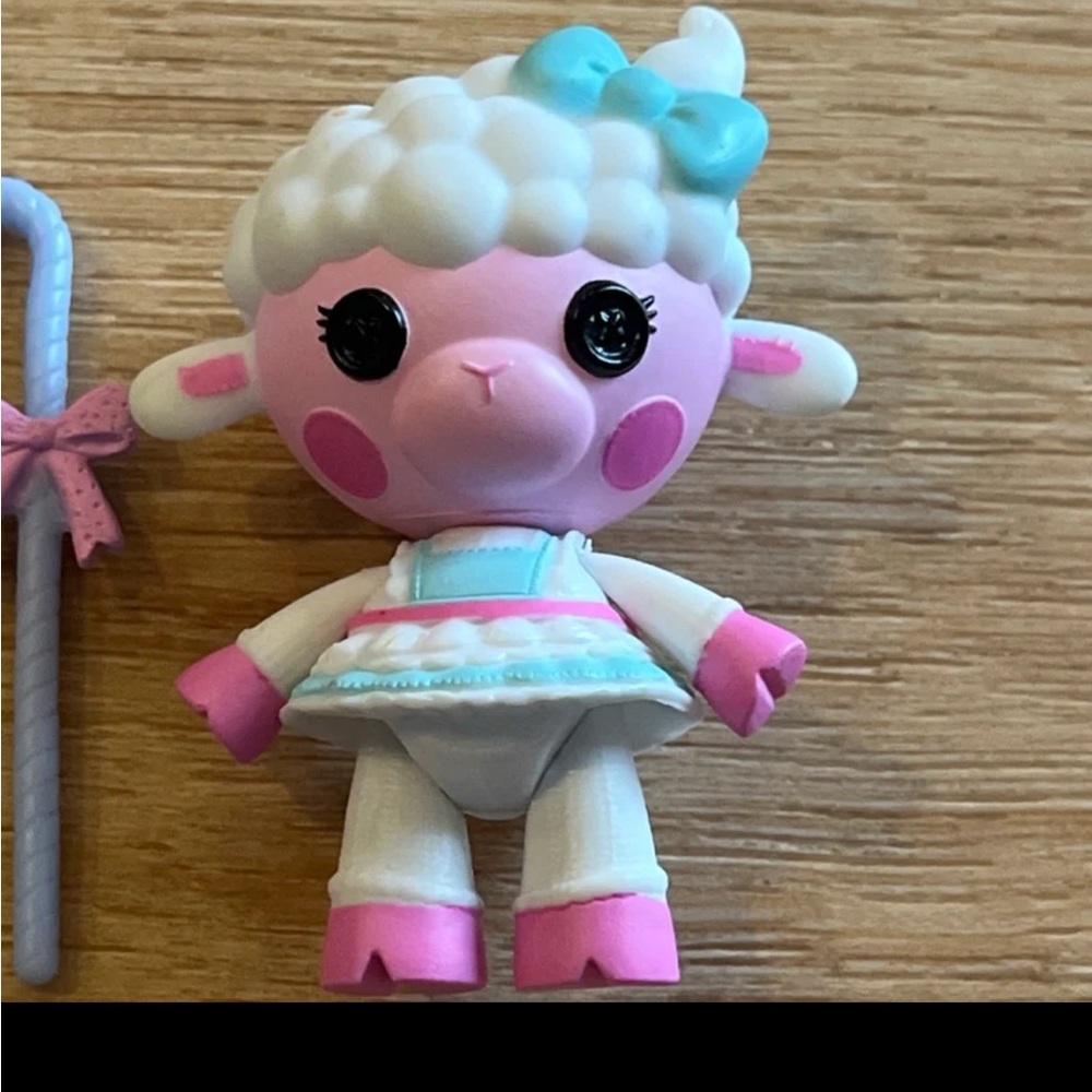 Mini Lalaloopsy 3" Pet Pals WOOLY FUZZY FLEECE Doll With Cane RARE - Picture 2 of 3